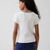 Geborduurd rib-T-shirt voor kinderen