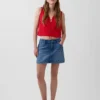 Geborduurde crop-top van linnenmix