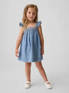 Geborduurde denimjurk voor Baby & Peuter