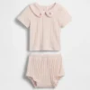 Geborduurde pointelle-set voor baby’s