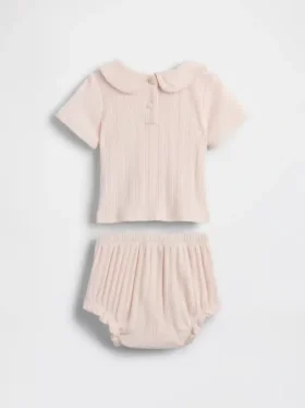 Geborduurde pointelle-set voor baby’s