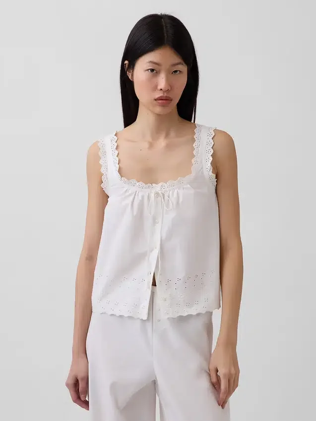 Geborduurde pyjamashirt