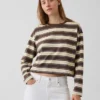 Gebreid oversized cropped T-shirt