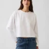 Gebreid oversized cropped T-shirt