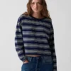 Gebreid oversized cropped T-shirt