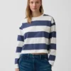 Gebreid oversized cropped T-shirt