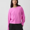 Gebreid oversized cropped T-shirt