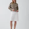Gebreid oversized cropped T-shirt