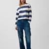 Gebreid oversized cropped T-shirt