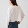 Gebreid oversized cropped T-shirt