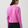 Gebreid oversized cropped T-shirt