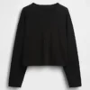 Gebreid oversized cropped T-shirt