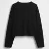 Gebreid oversized cropped T-shirt