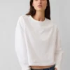 Gebreid oversized cropped T-shirt