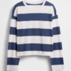 Gebreid oversized cropped T-shirt