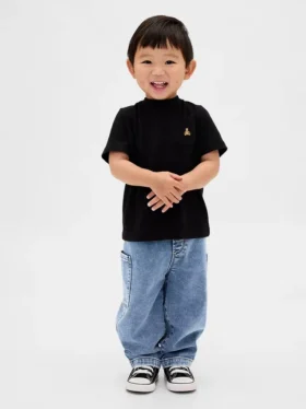 Gebreide barrel-Jeans voor Baby & Peuter