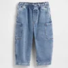 Gebreide barrel-Jeans voor Baby & Peuter
