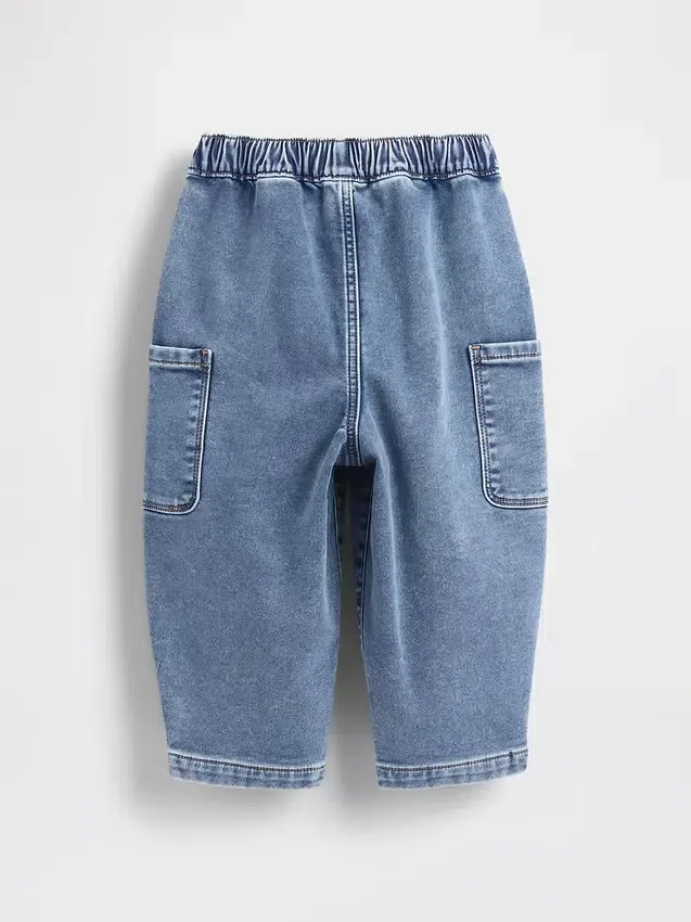 Gebreide barrel-Jeans voor Baby & Peuter