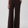 Gebreide broek met wijde pijpen