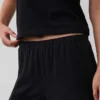 Gebreide broek met wijde pijpen