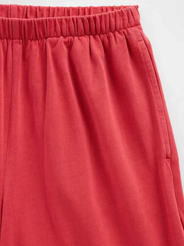 Gebreide broek met wijde pijpen