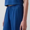 Gebreide broek met wijde pijpen