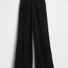 Gebreide broek met wijde pijpen