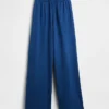 Gebreide broek met wijde pijpen