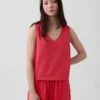 Gebreide cropped tanktop