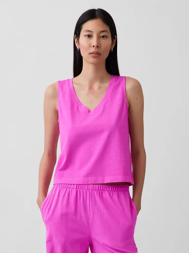 Gebreide cropped tanktop