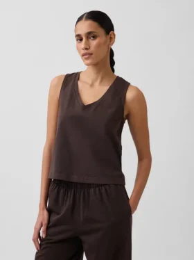 Gebreide cropped tanktop