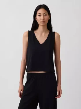 Gebreide cropped tanktop