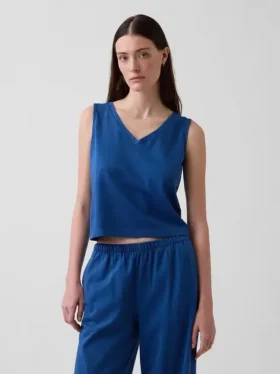 Gebreide cropped tanktop