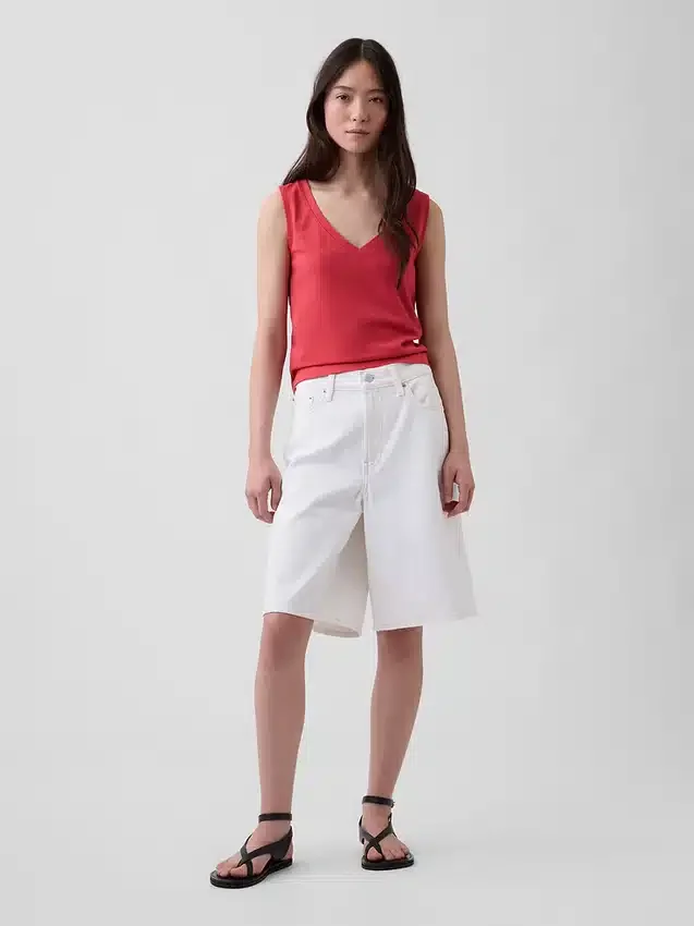 Gebreide cropped tanktop