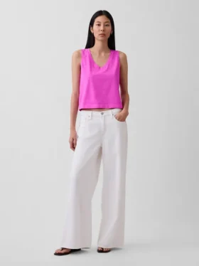 Gebreide cropped tanktop