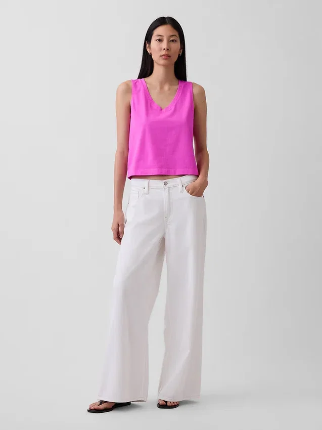 Gebreide cropped tanktop