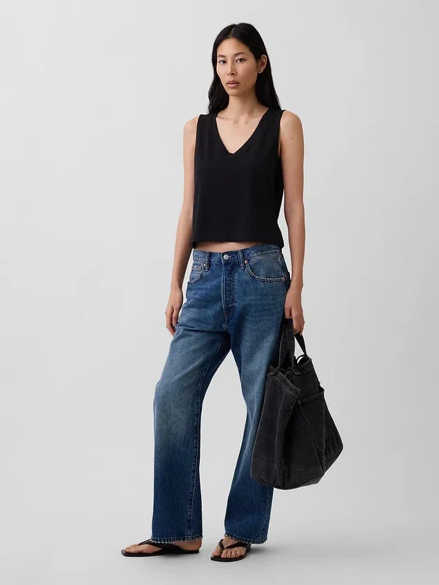 Gebreide cropped tanktop