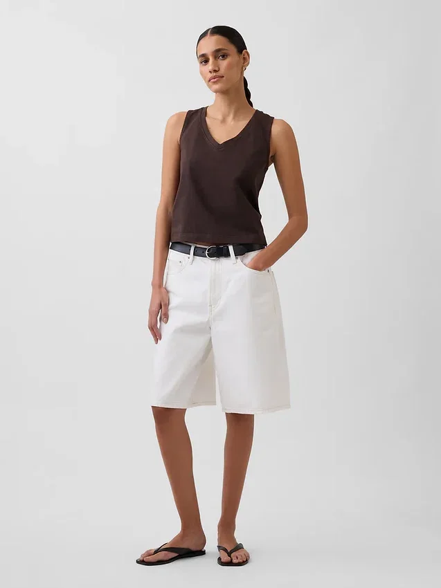 Gebreide cropped tanktop