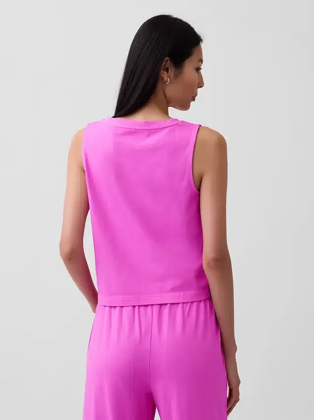 Gebreide cropped tanktop