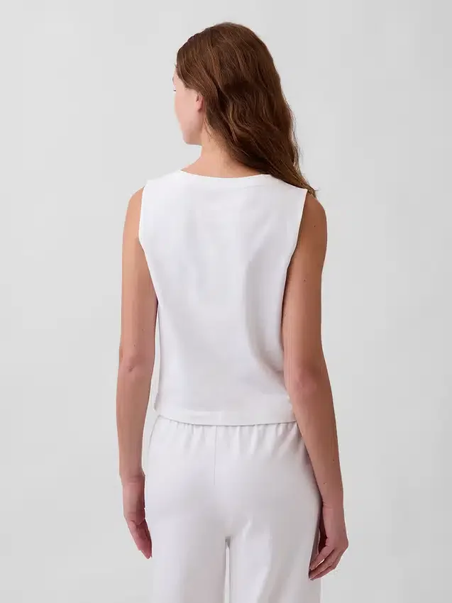 Gebreide cropped tanktop