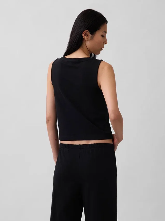 Gebreide cropped tanktop
