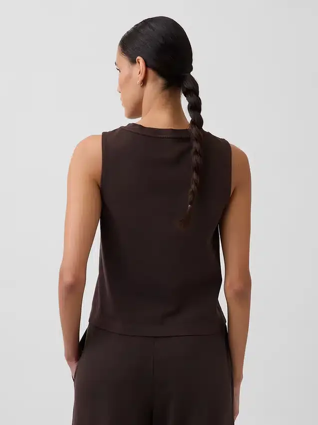 Gebreide cropped tanktop
