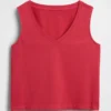 Gebreide cropped tanktop