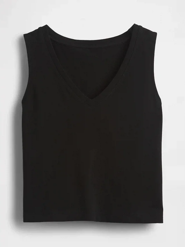 Gebreide cropped tanktop