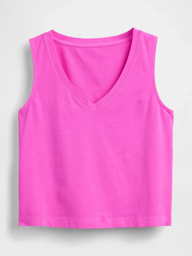 Gebreide cropped tanktop