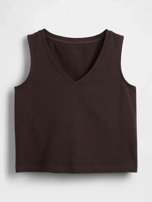 Gebreide cropped tanktop