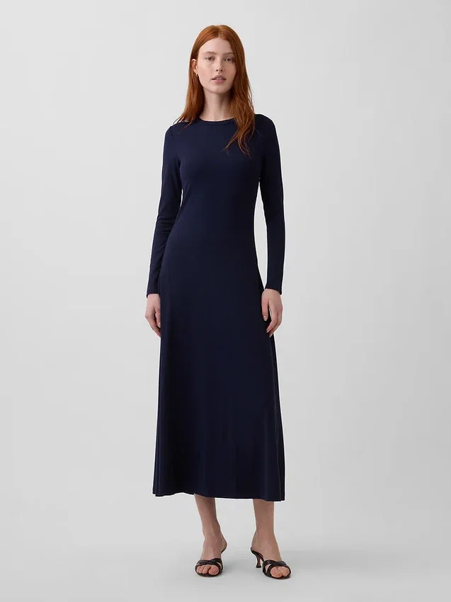 Gebreide maxi-jurk