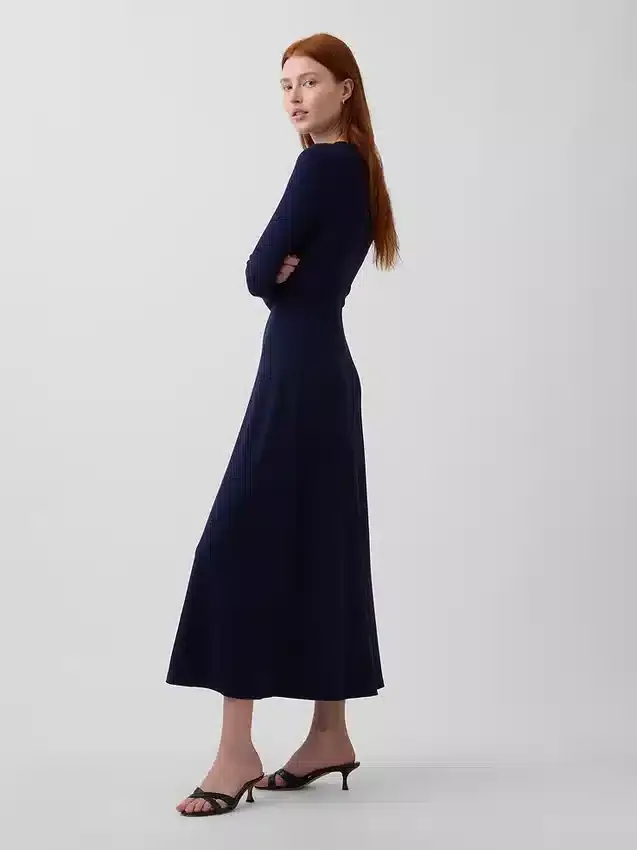 Gebreide maxi-jurk