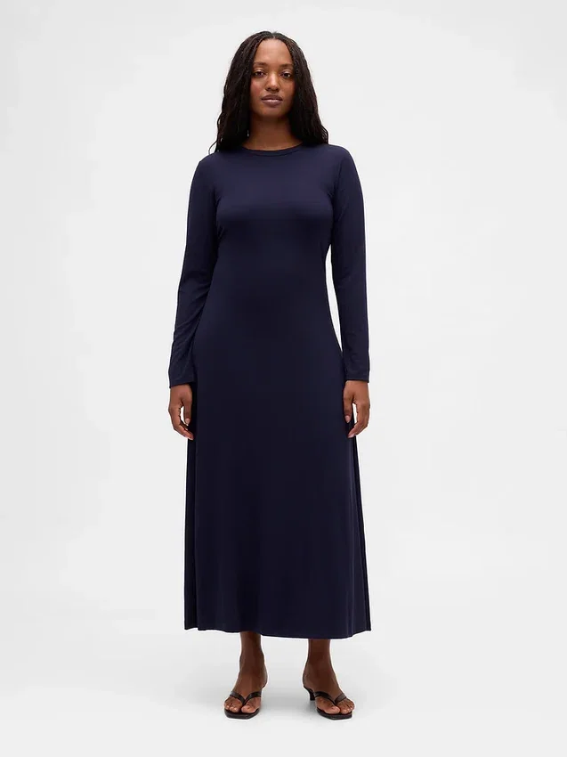 Gebreide maxi-jurk