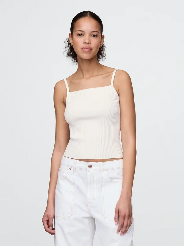 Gecropte ribtrui-tanktop